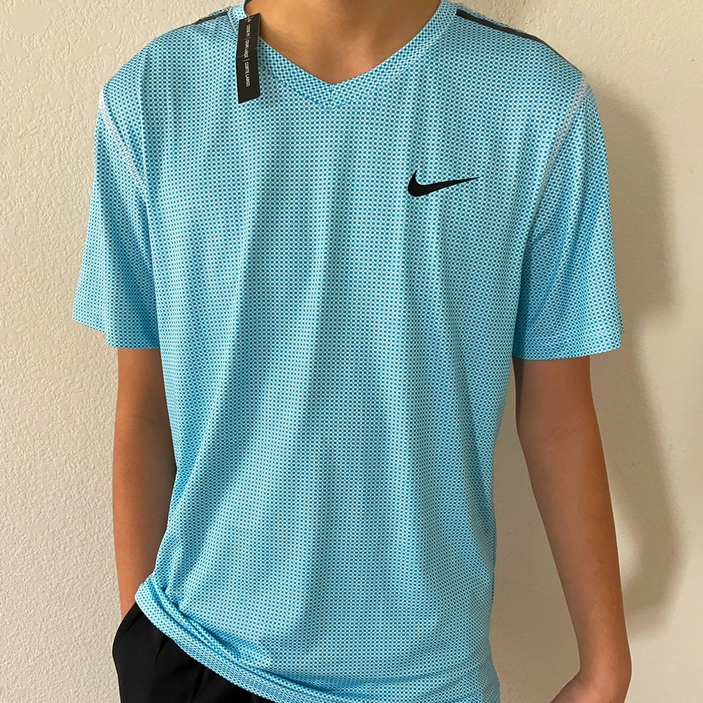 Mens Nike Sports Blue Poka Dots Shirt